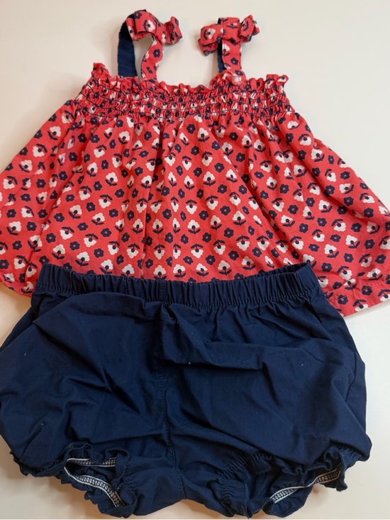 Carter's Other - Carter's Floral Tank Top and Navy Bloomers Set